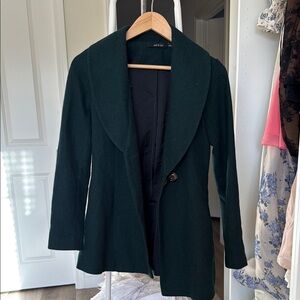 Ark & Co Forest Green Wool Coat size small new without tags